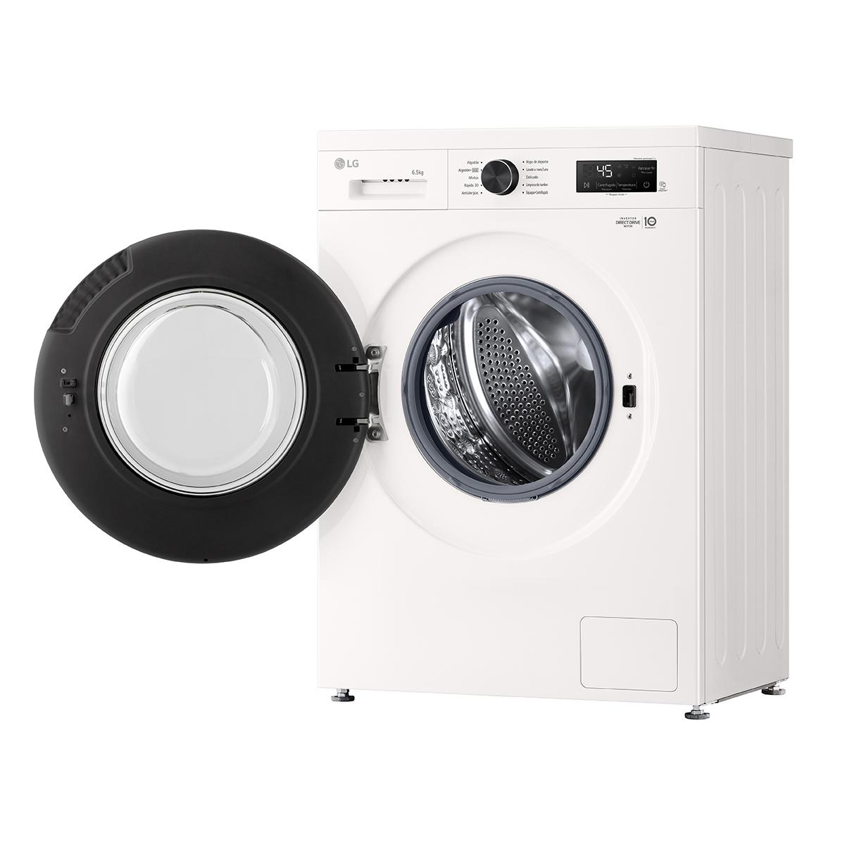 Lavarropas Automático Inverter LG VB-F WO 6.5KG 1200RPM Carga Frontal Blanco